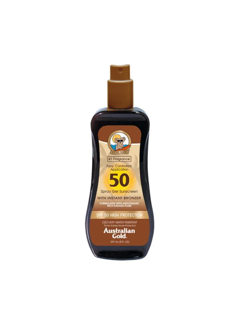 Spray Gel Sunscreen con Bronzer Spf 50