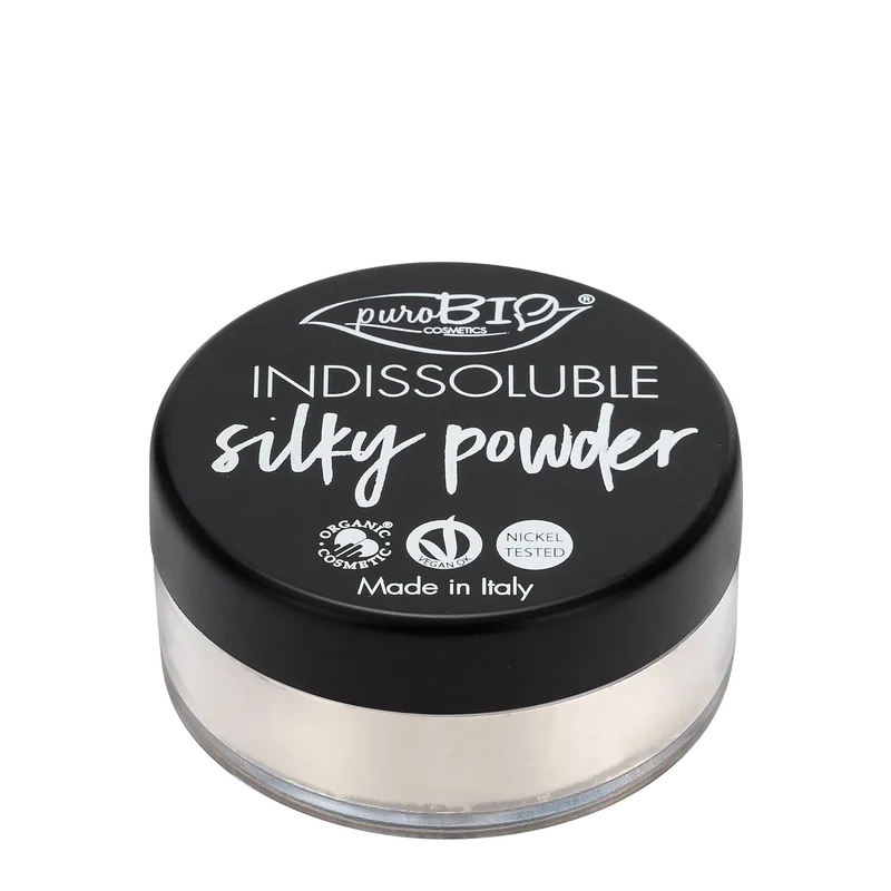 Indissoluble silky powder