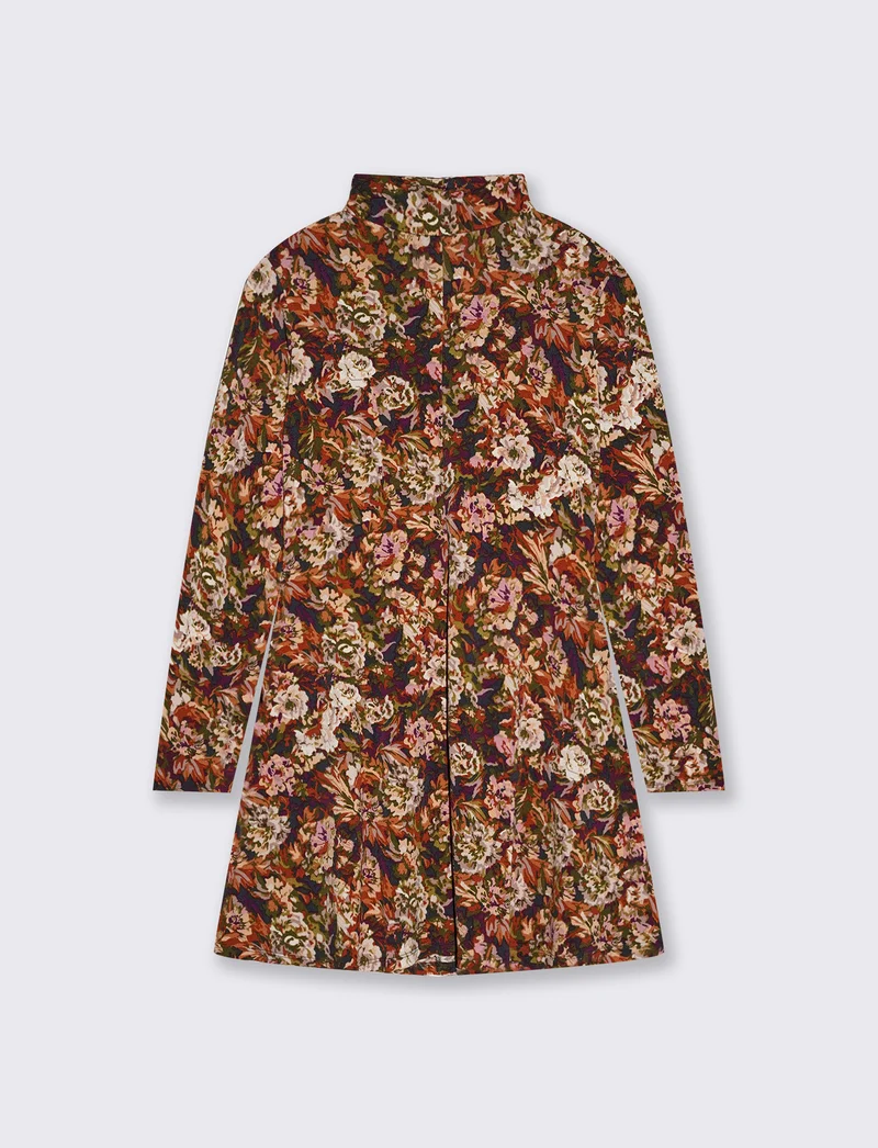 Vestito corto collo alto a manica lunga - var 2