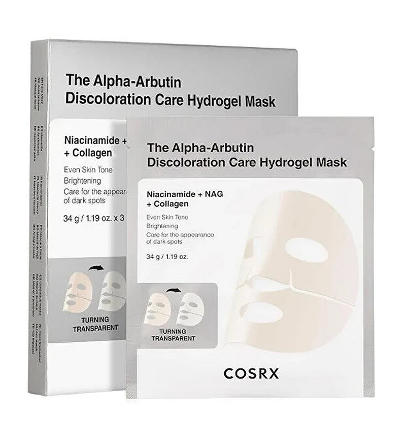 Cosrx Arbutin Discolorazione Hydrogel 34g 3 pz — Maschera viso