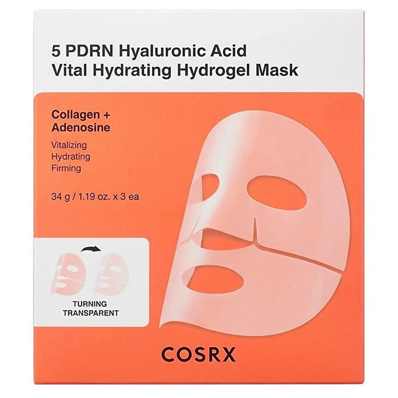 Cosrx 5 PDRN Acido Ialuronico Hydrogel 34g 3 pz — Maschera viso