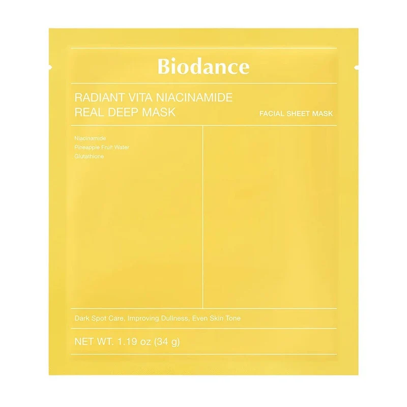 Biodance Radiant Vita Niacinamide Real Deep Maschera Viso Illuminante 34g — Maschera viso