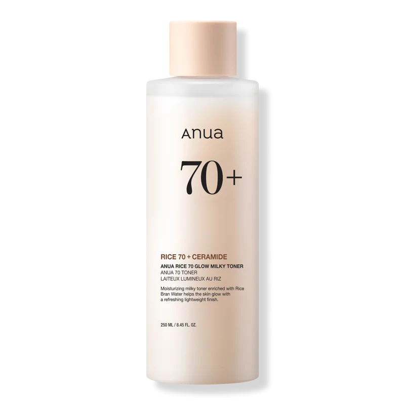 Anua Rice 70 Glow Milky 250ml — Tonico viso