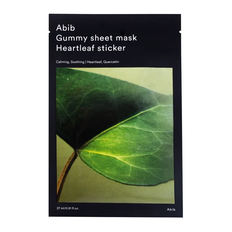 Abib Gummy Heartleaf Sticker 27ml — Maschera in tessuto