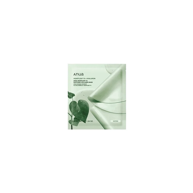 Anua Heartleaf 70 Collagene Maschera in Tessuto Lenitiva 38g — Maschera viso