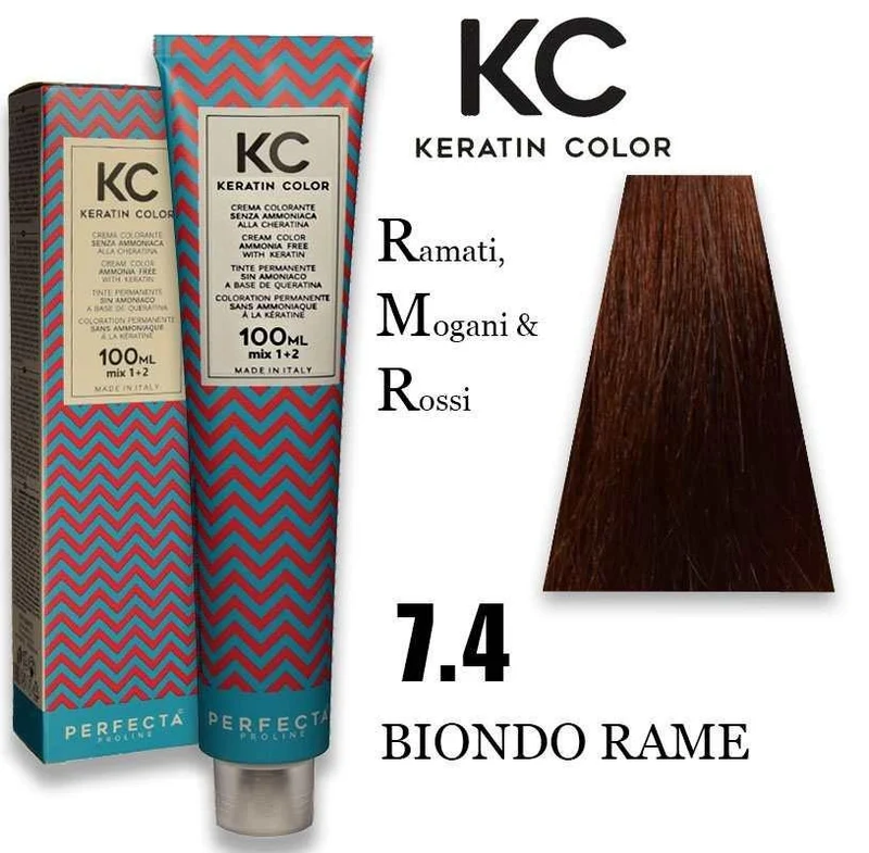 Kc Keratin Cream Color 7.4 100ml — Colorante per capelli