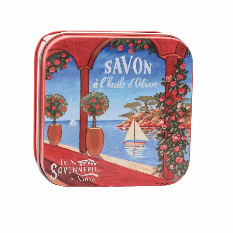 La Savonnerie de Nyons Scatola di metallo "Riviera" & Sapone 100g