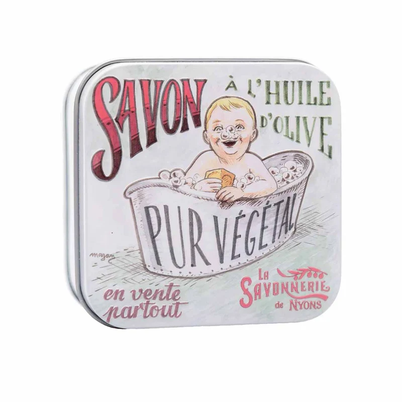 La Savonnerie de Nyons Scatola di metallo "Baby the Bath" sapone da 100 g