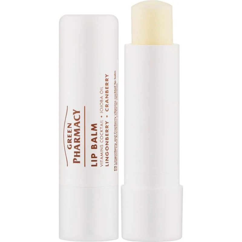 Green Pharmacy Lingonberry and Cranberry Balsamo nutriente labbra SPF 10 3,6 ml — Balsamo Labbra SPF