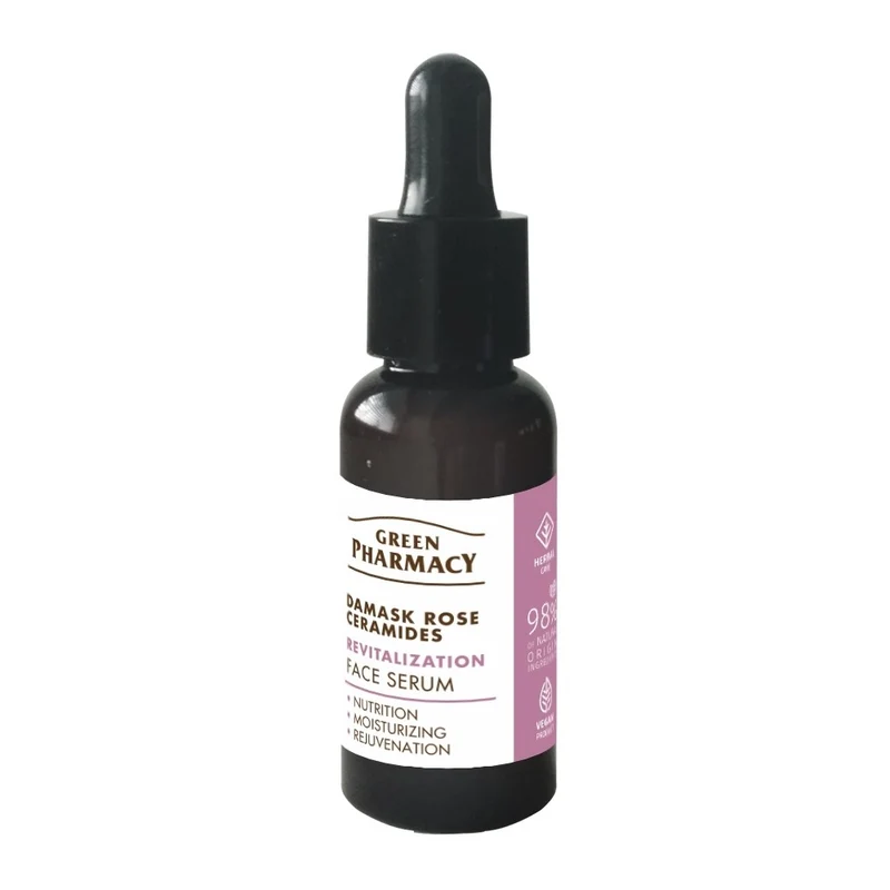 Green Pharmacy Damask Rose & Ceramides Siero rivitalizzante viso 30 ml — Siero