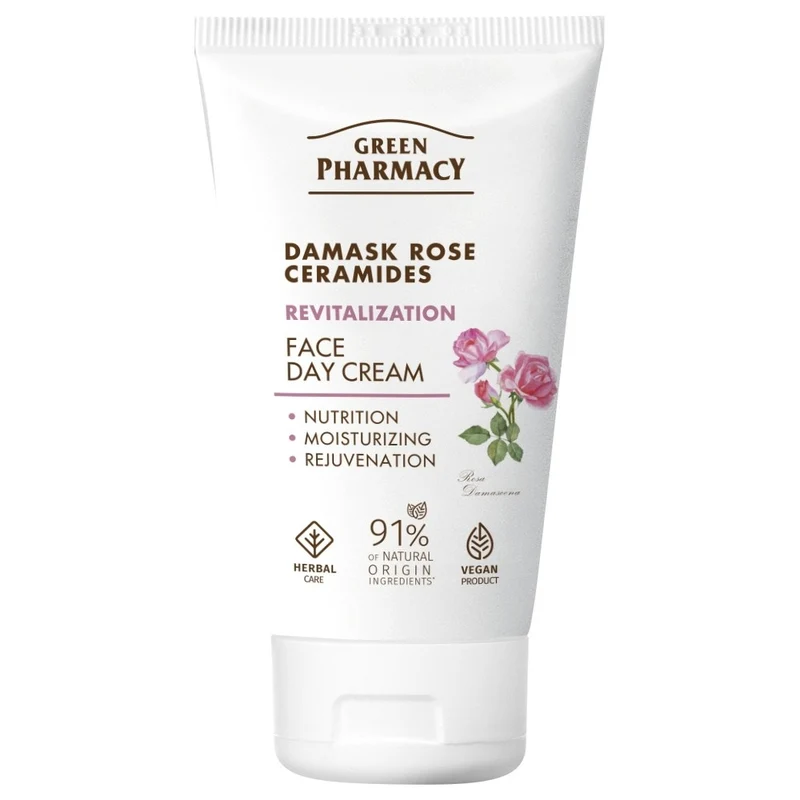 Green Pharmacy Damask Rose & Ceramides Crema giorno 50 ml — Crema giorno