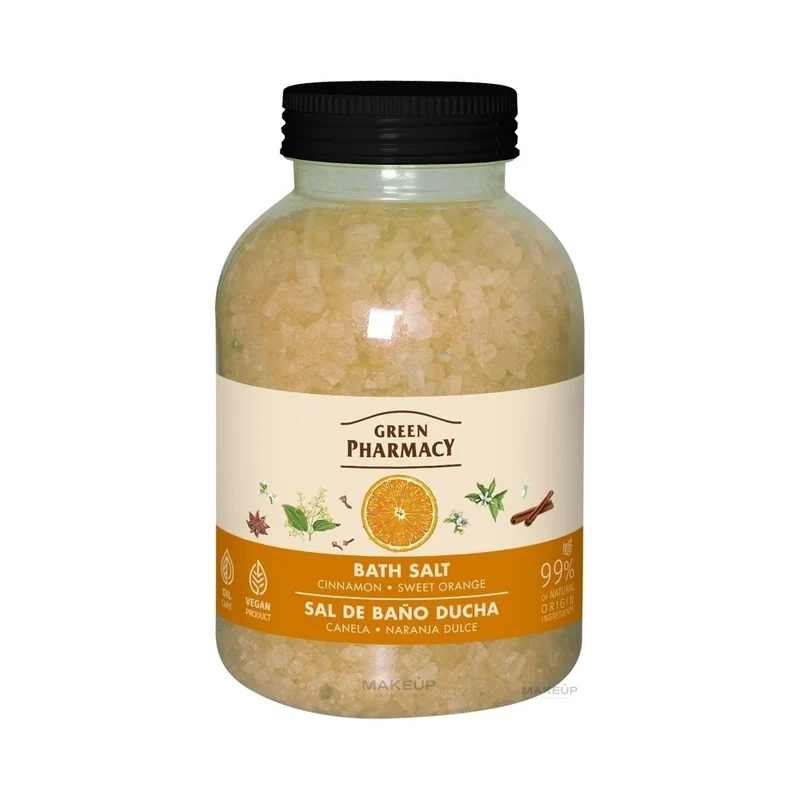 Green Pharmacy Cinnamon & Sweet Orange 1000 g — Sale da Bagno Rilassante