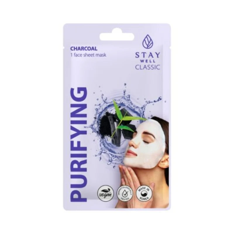 Stay Well Maschera Classic Charcoal Tessuto 1 unità — Maschera in tessuto