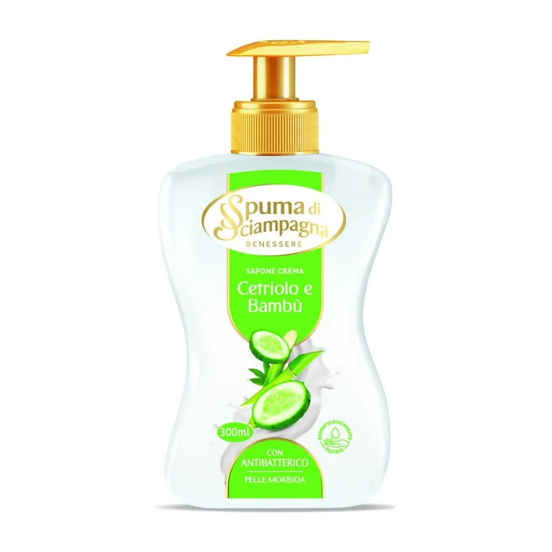 Spuma di sciampagna Sapone Crema Cetriolo E Bambù 300ml — Sapone