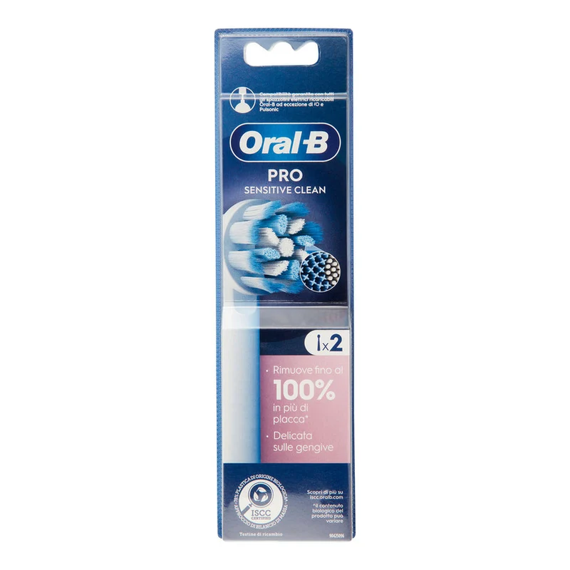 Oral-B Pro Sensitive Clean Testine di Ricambio 2 pezzi — Testine Spazzolino