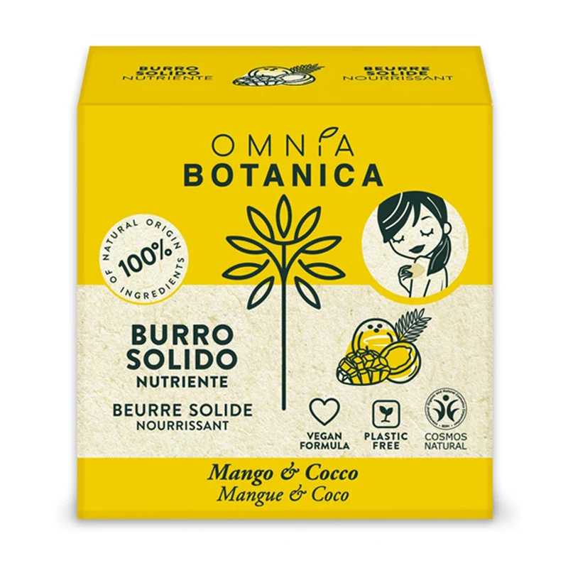 Omnia Botanica Burro Solido Nutriente Corpo Mango E Cocco 45 gr — Burro corpo solido