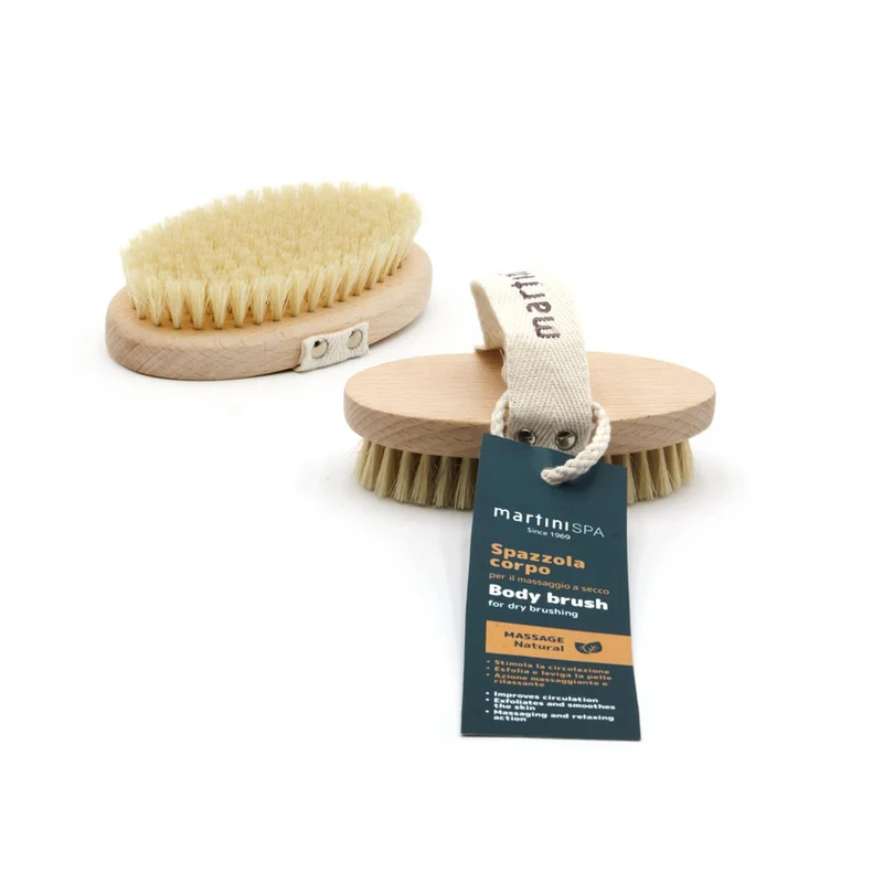Martini Spazzola Massaggio Corpo Setole Naturali Dry Brush 1 pezzo — Spazzola Corpo