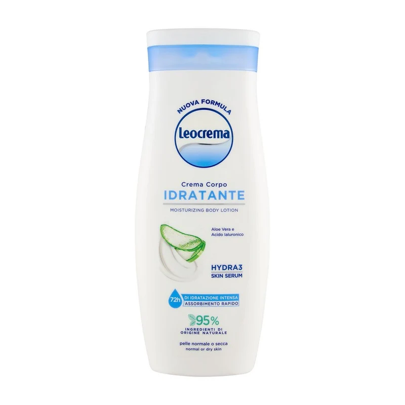 Leocrema Crema Corpo Idratante Aloe Vera E Acido Ialuronico Hydra 3 Skin 250 ml — Crema corpo