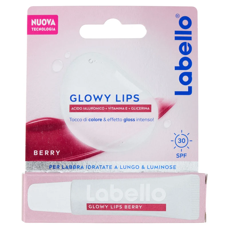 Labello Glowy Lips SPF 30 Berry 10 ml — Balsamo labbra protettivo