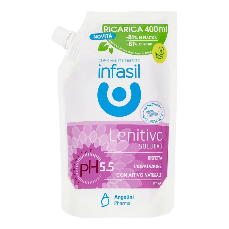 Infasil Detergente Ph Specialist 5.5 Intimo Lenitivo Sollievo Ricarica 400 ml — Detergente intimo