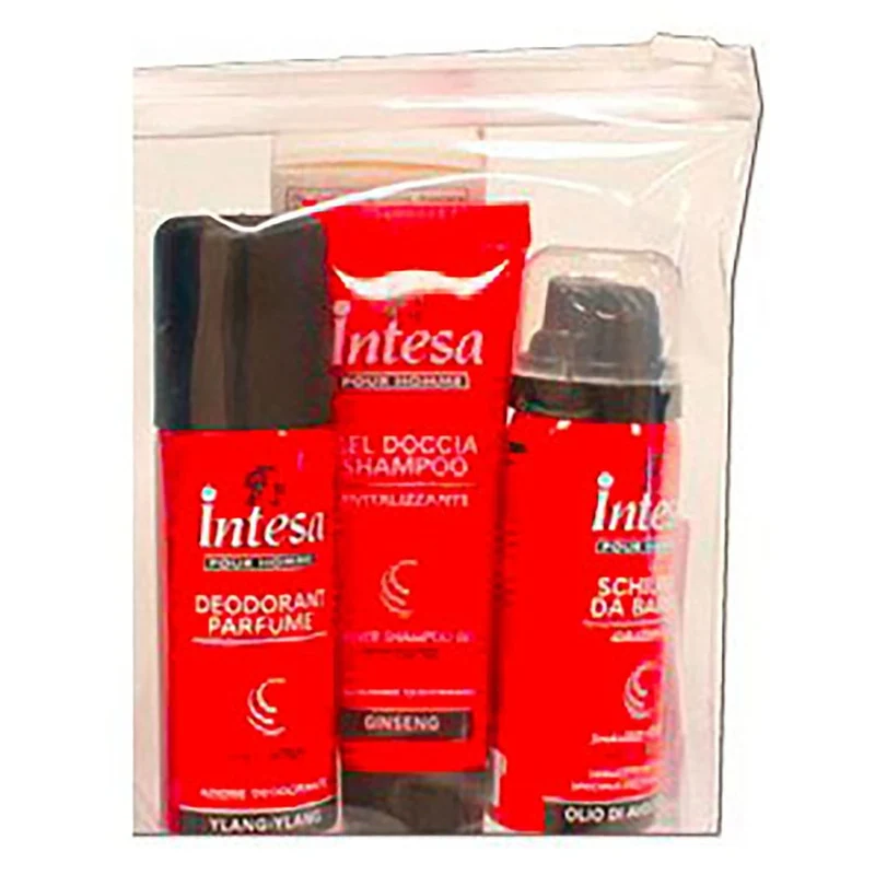 Intesa Pour Homme Doccia Shampoo 50 ml + Deodorante 50 ml + Schiuma da Barba 50 ml — Set Uomo