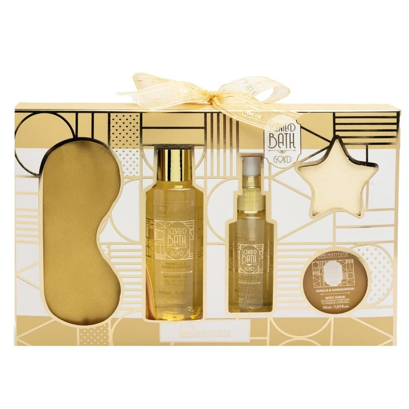 Idc institute Scented Cofanetto Bagno Gold Relax Essentials 5 Pezzi — Set corpo