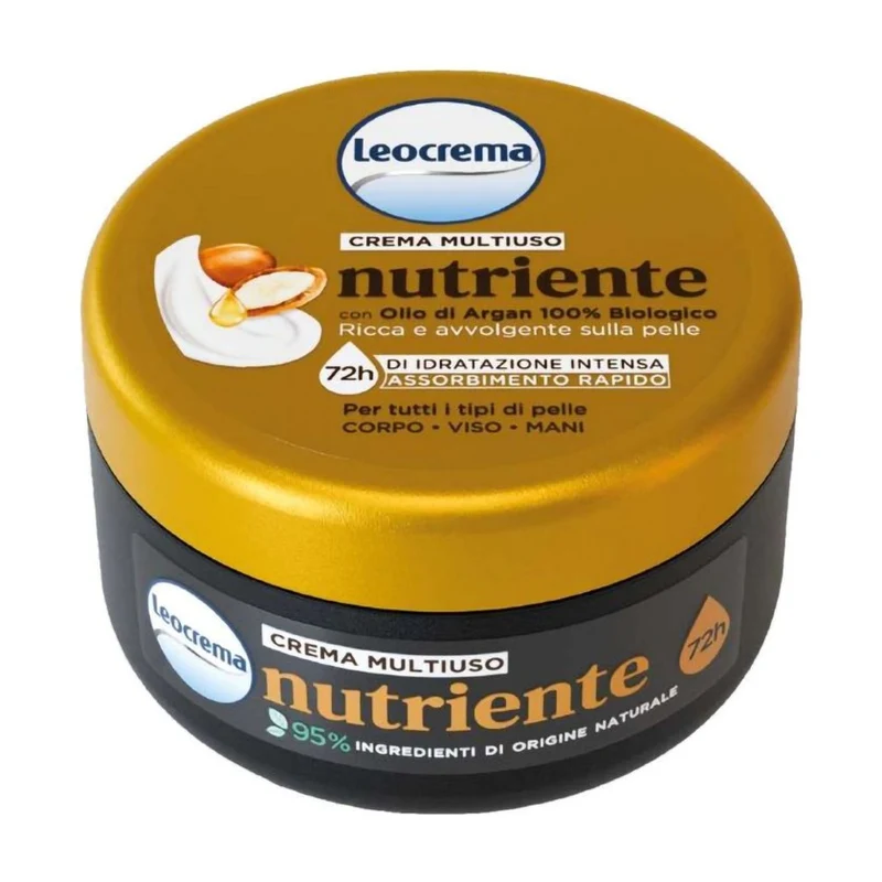 Leocrema Crema Vaso Multiuso Argan 200 ml — Crema idratante viso e corpo