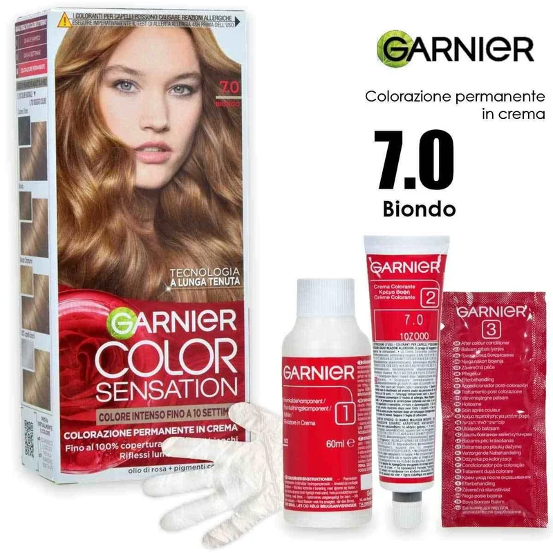 Garnier Color Sensation Colorazione Permanente Crema 7.0 Biondo — Colorazione permanente