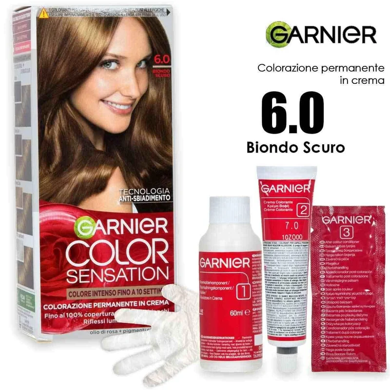 Garnier Color Sensation Colorazione Permanente Crema 6.0 Biondo Scuro — Colorazione permanente