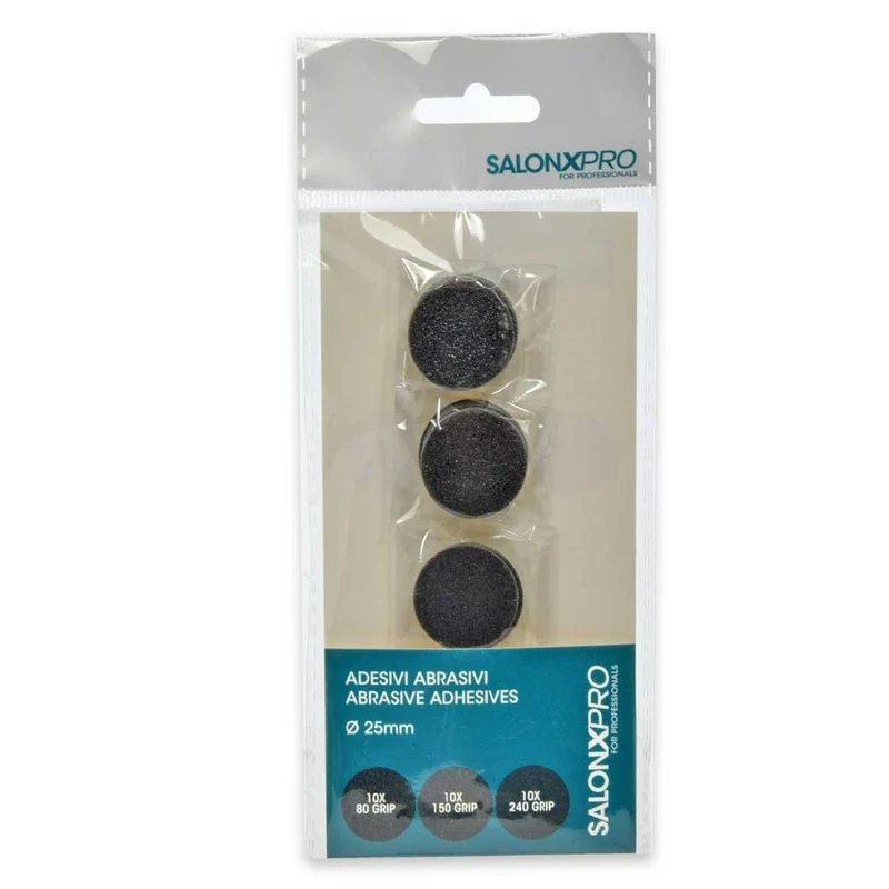 Dischi Abrasivi Adesivi Ø 25 mm grana 80/150/240 30 pezzi — Dischi Abrasivi