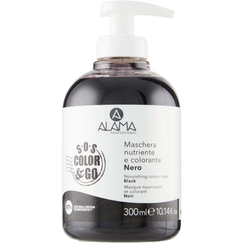 Alama S.O.S. & Go Mask Nero 300 ml — Maschera colorante capelli