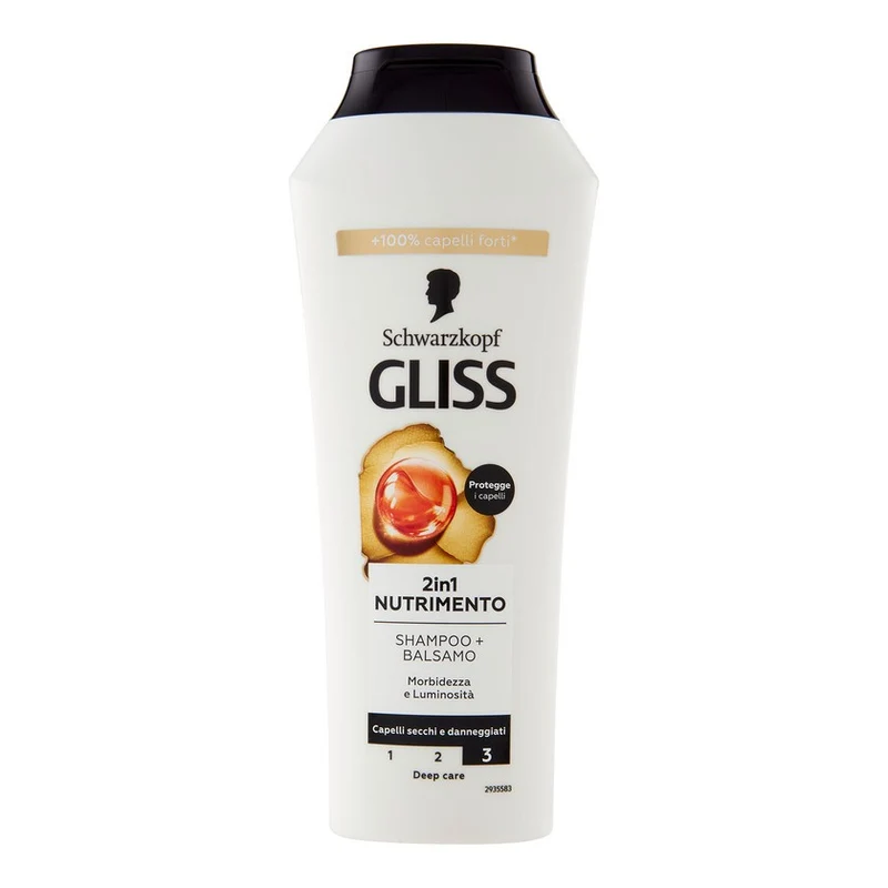 Gliss Shampoo 2in1 Nutrimento 250 ml — Shampoo balsamo 2in1