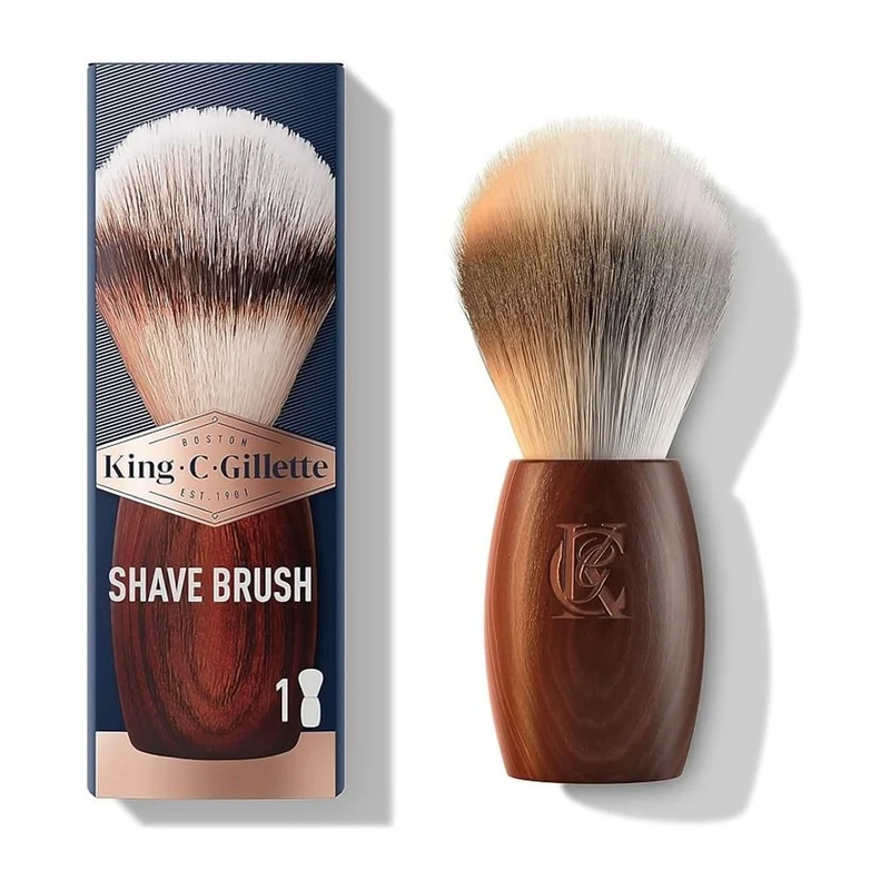 Gillette Pennello Da Barba Con Fibre Morbide E Manico In Legno 1 unità — Pennello barba