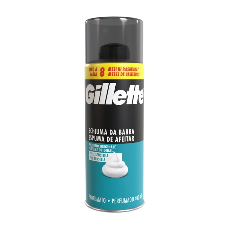 Gillette Schiuma Da Barba Pelle Sensibile 400 ml — Schiuma da barba