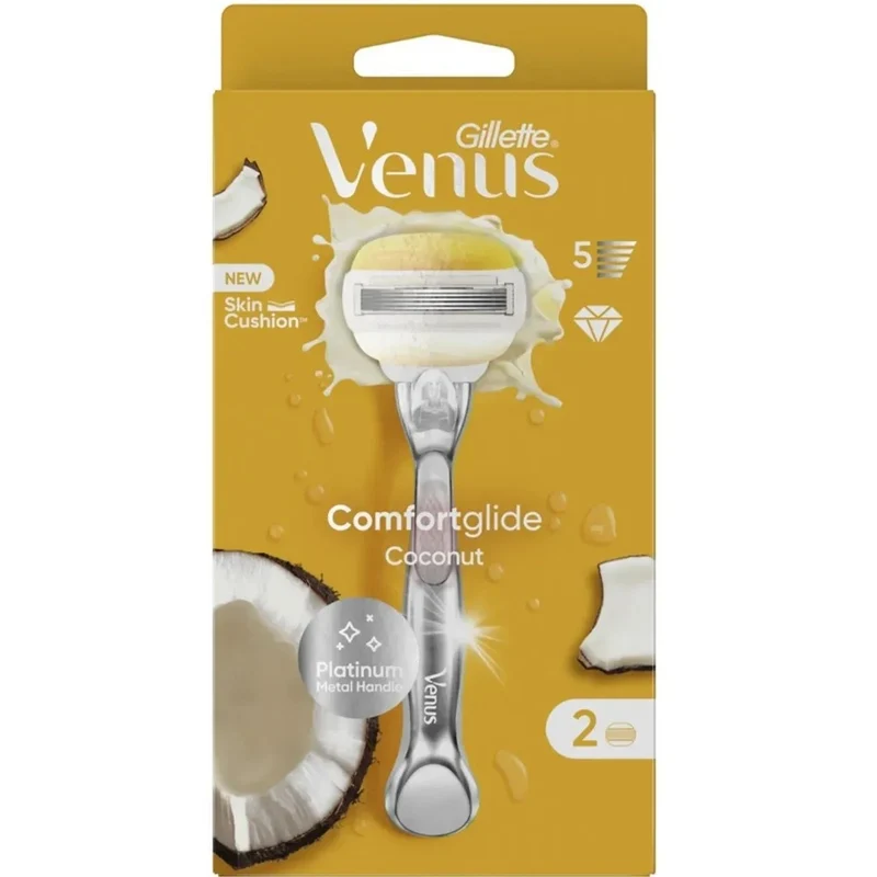 Gillette Venus Rasoio Donna Comfortglide Cocco Plus Olaz A 5 Lame 1 unità — Rasoio