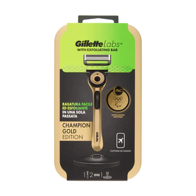 Gillette Rasoio Gold 5 Lame Travel Neon 2 Ricariche 1 unità — Rasoio