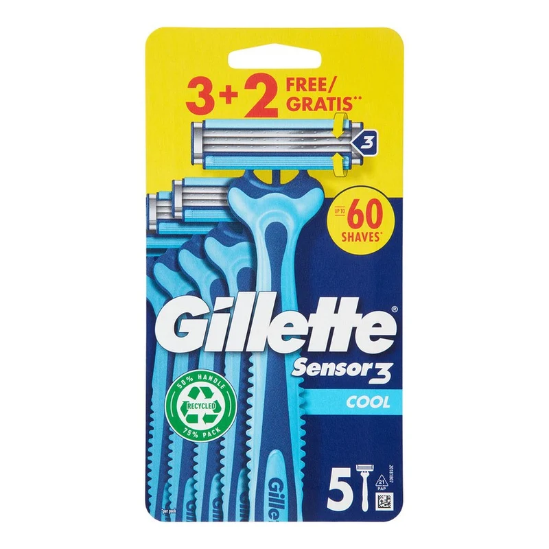 Gillette Sensor3 Rasoio Usa E Getta Cool Set Da 5 Pezzi 1 unità — Rasoio usa e getta