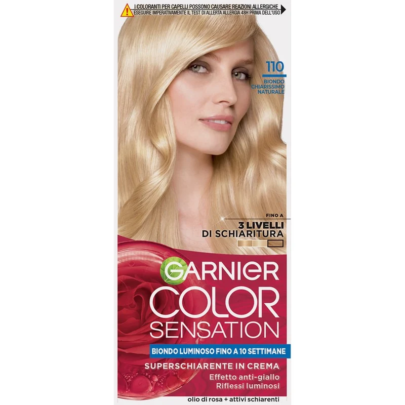 Garnier Color Sensation Colorazione Permanente Crema 110 Biondo Chiarissimo Naturale — Colorazione permanente