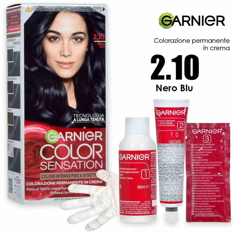 Garnier Color Sensation Colorazione Permanente Crema 2.10 Nero Blu — Colorazione permanente