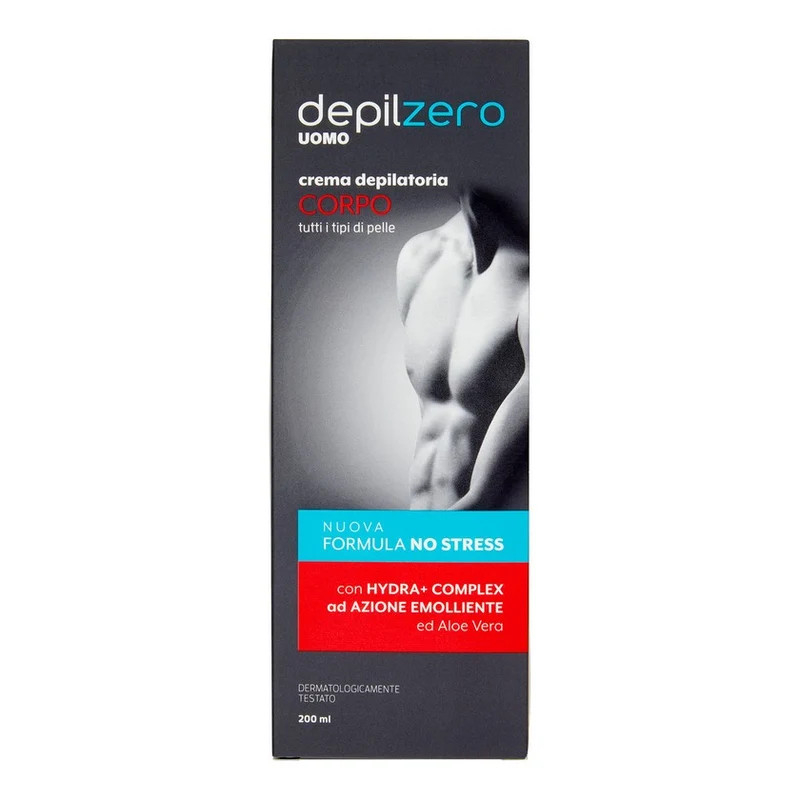 Depilzero Uomo Crema Depilatoria Corpo 200 ml — Crema depilatoria