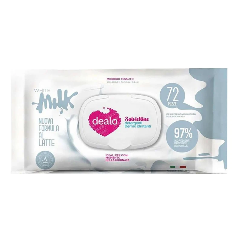 Dealo Salviettine X 72 Latte Bianco — Salviette detergenti