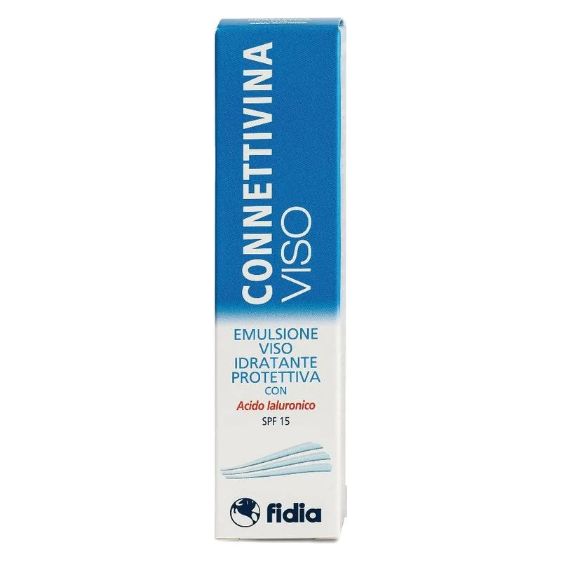 Connettivina Viso Emulsione Idratante Protettiva Con Acido Ialuronico SPF 15 50 ml — Solare