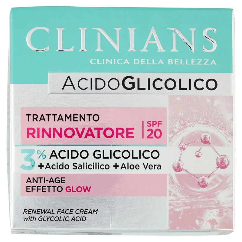 Clinians Acidoglicolico Trattamento Rinnovatore Spf 20 50 ml — Crema solare viso