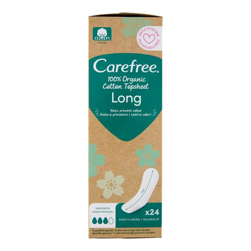 Carefree Organic Cotton Long Distesi Salvaslip 24 pz — Salvaslip