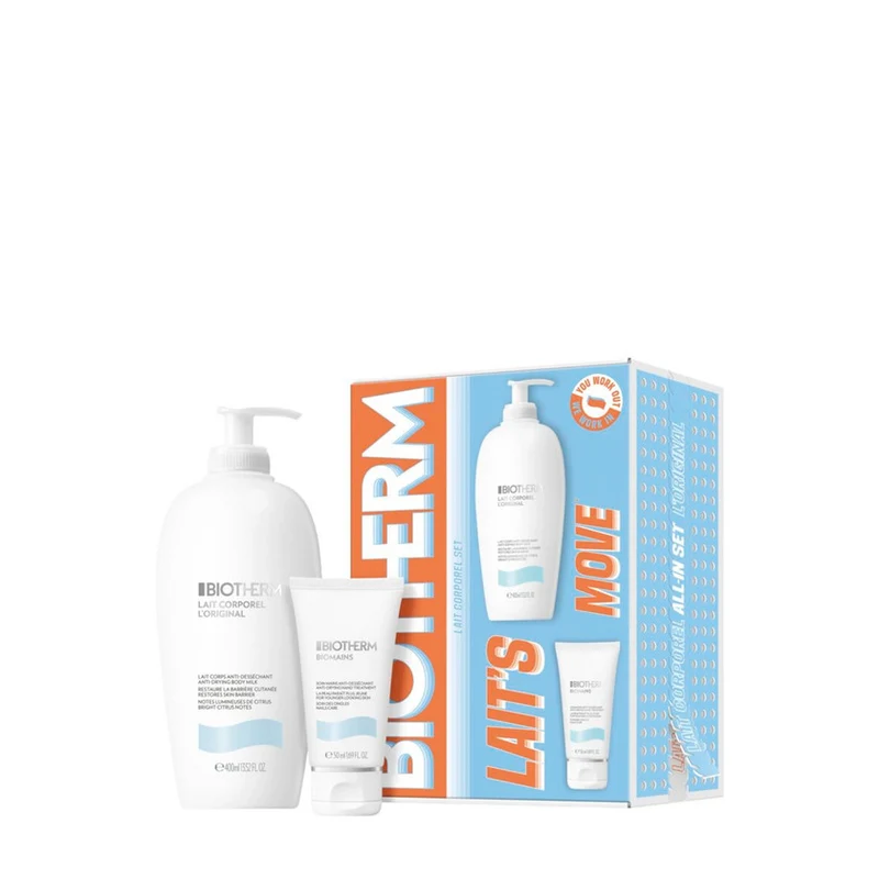 Biotherm Cofanetto Lait Corporel 400 ml + Crema Mani 50 ml — Set Corpo