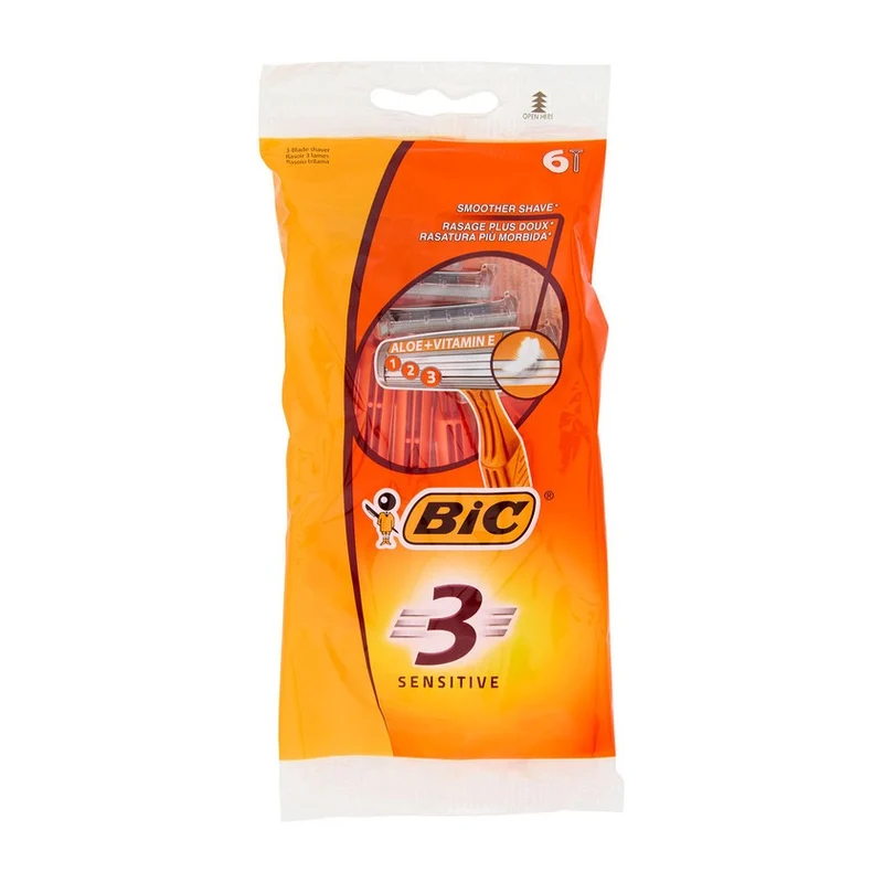 Bic 3 Sensitive Rasoi 3 Lame 6 Pezzi — Rasoio