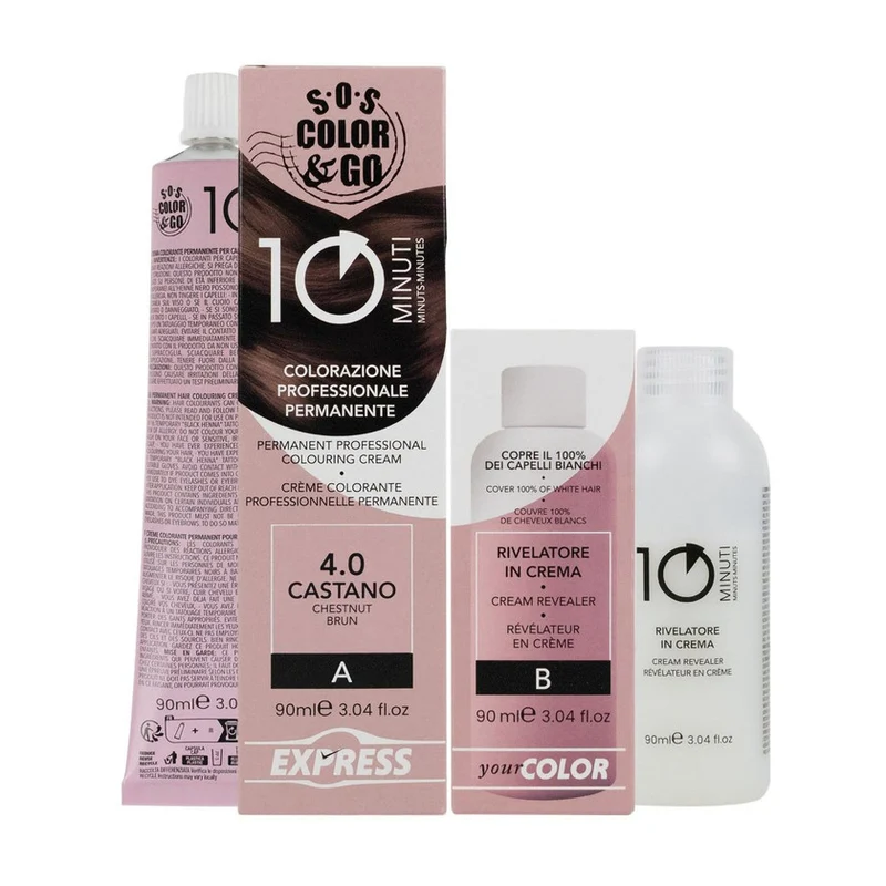 Alama Sos Color&go Colorazione Professionale Permanente 90 ml 4.0 Castano — Colorazione capelli permanente
