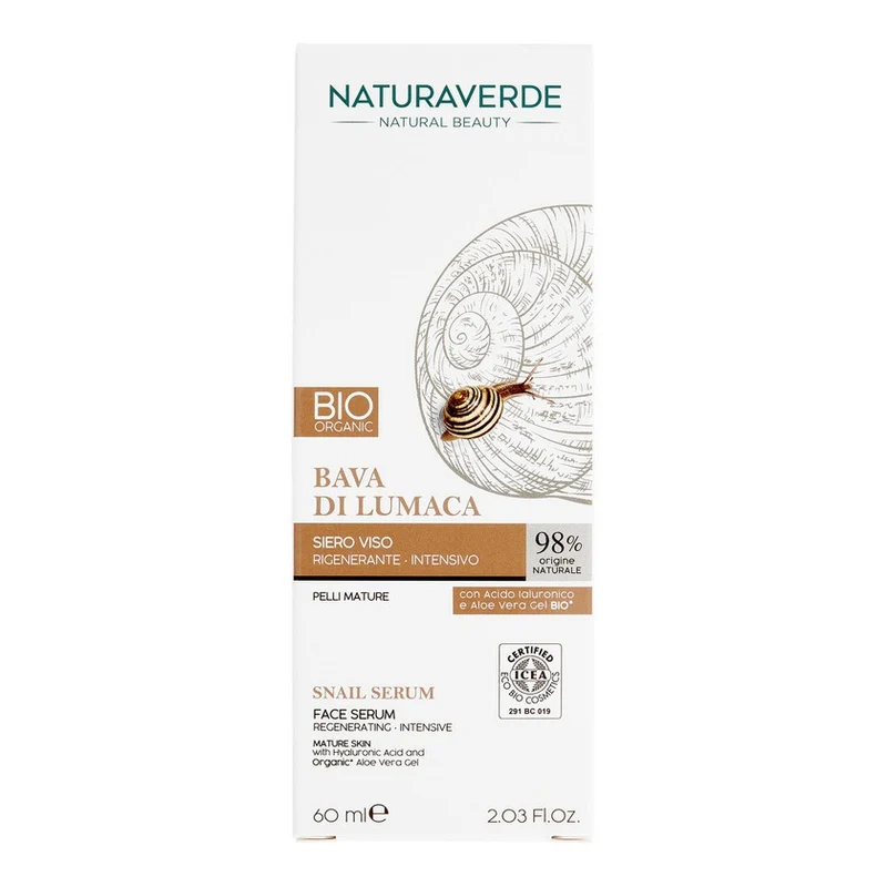 Naturaverde Natural Beauty Bio Bava Di Lumaca Siero Viso Rigenerante Intensivo 60 ml — Siero viso