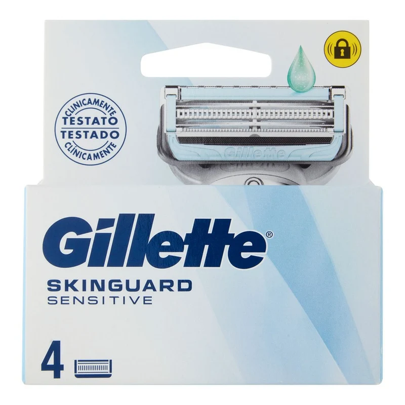 Gillette Skinguard Sensitive Lamette Di Ricambio 4 Ricariche — Testina rasoio