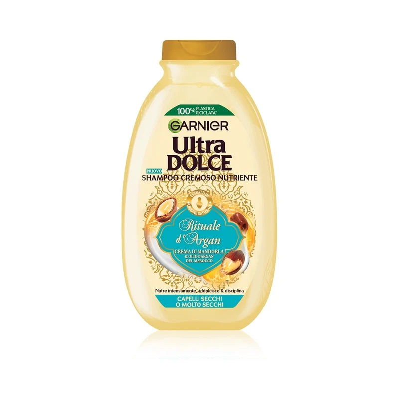Garnier Ultra Dolce Shampoo Crema Di Mandorla E Olio D'argan Per Capelli Molto Secchi 250 ml — Shampoo